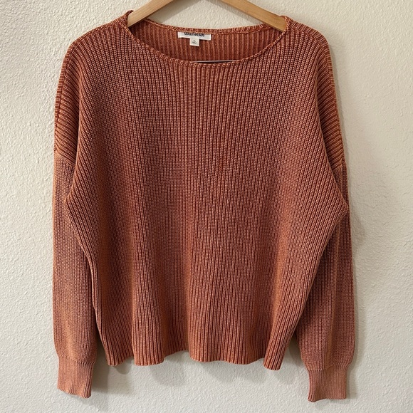 Goodthreads Rust Orange Women's Crew Neck Sweater - Vintage Look - Picture 1 of 7